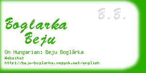 boglarka beju business card